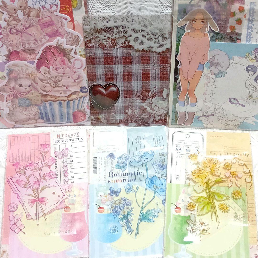 おすそ分けファイル♡ガール 紙もの イチゴとチョコのコラージュ