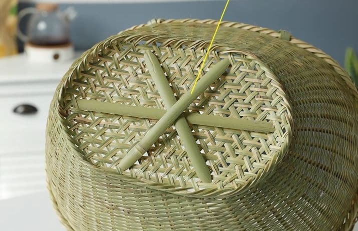 竹細工 極上品かご 収納 手作工芸品 市場かご 手提かご 買い物かご