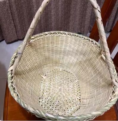 竹細工 極上品かご 収納 手作工芸品 市場かご 手提かご 買い物かご