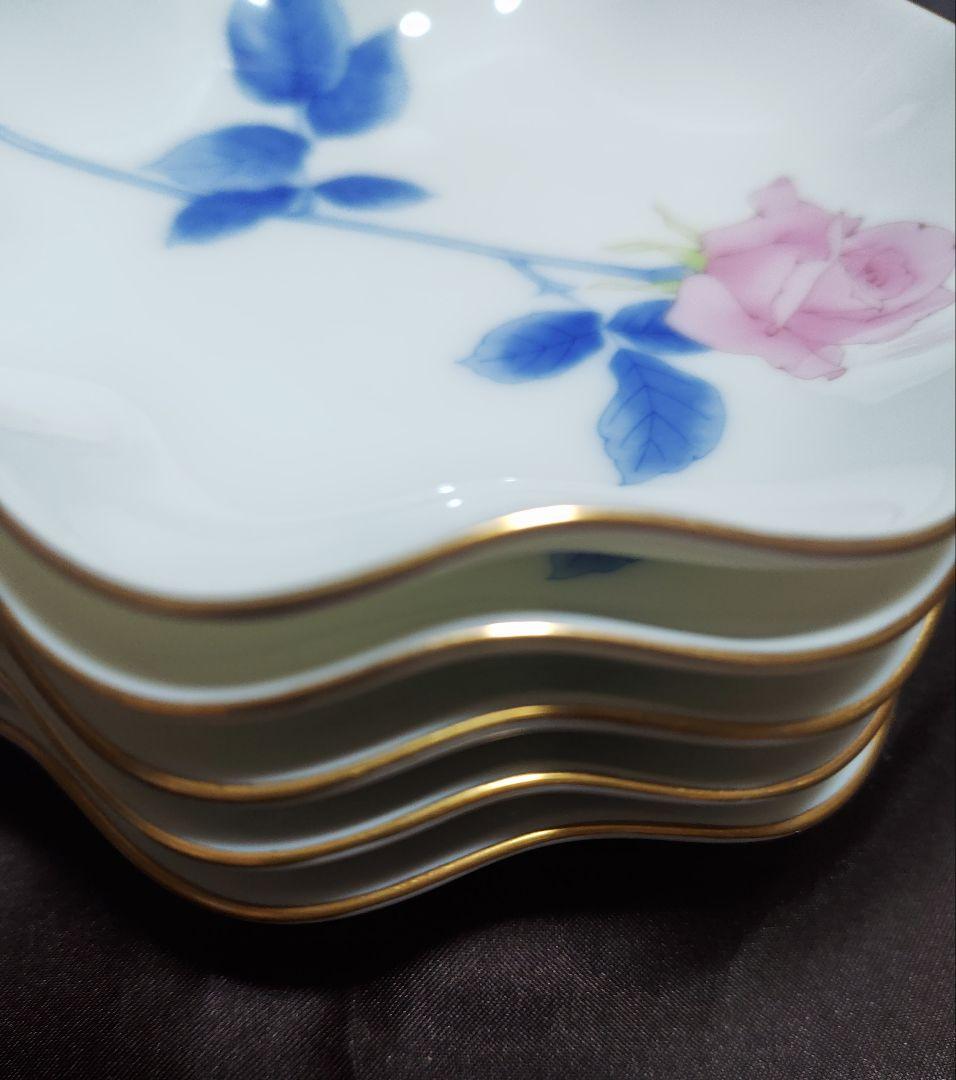 【美品】香蘭社　イングリッシュローズ　薔薇　小皿　大皿　希少