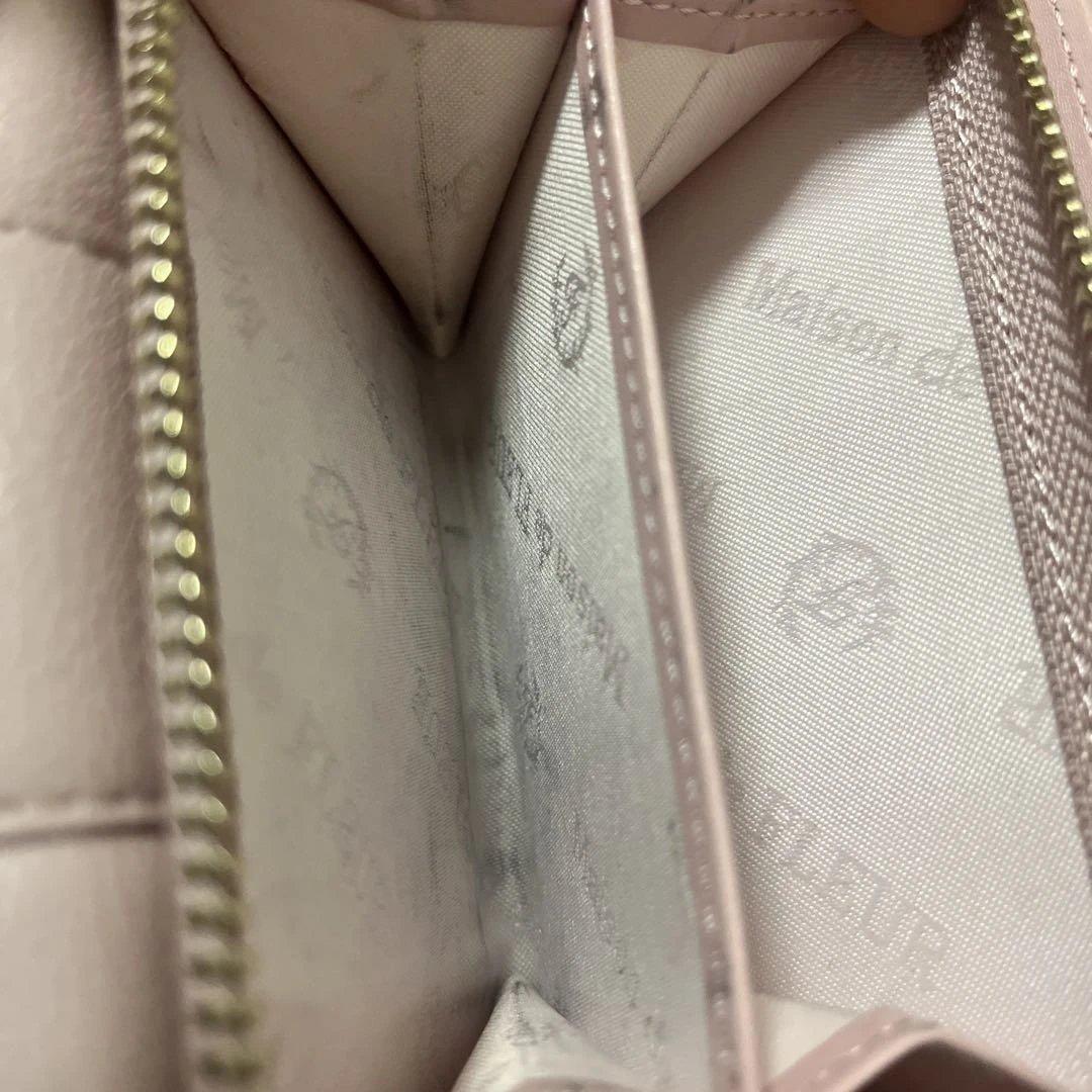 Maison de FLEUR ベルトリボンミニウォレット ピンク 箱付き