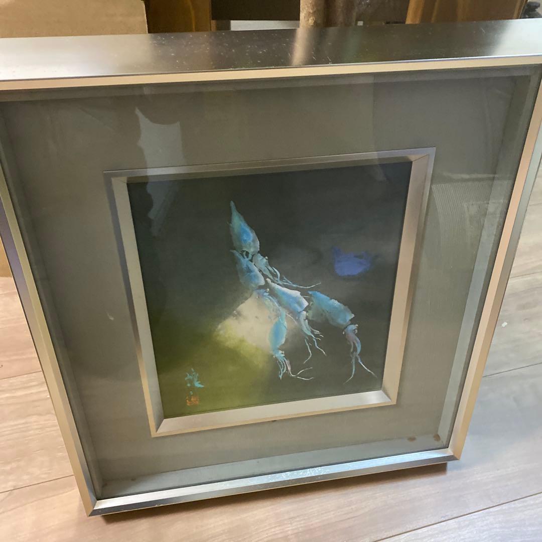 潮の流れ 色紙 カニ イカ(二枚入り)