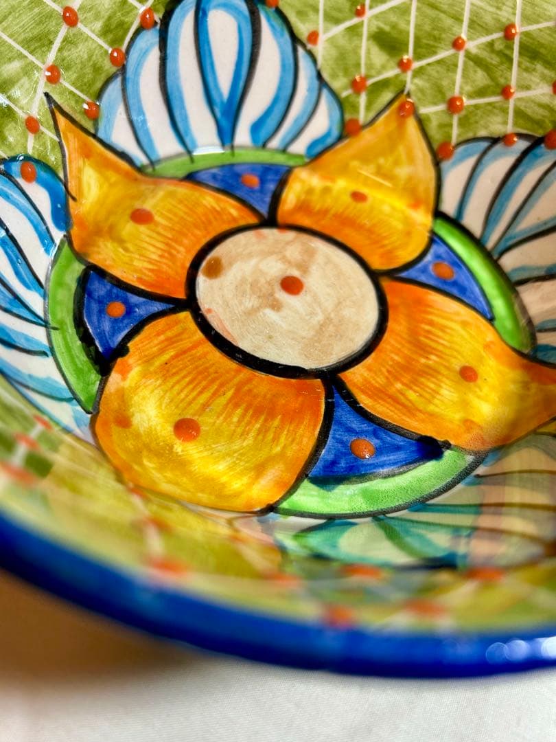 メキシコ　タラベラ焼き　サラダボウル　大2