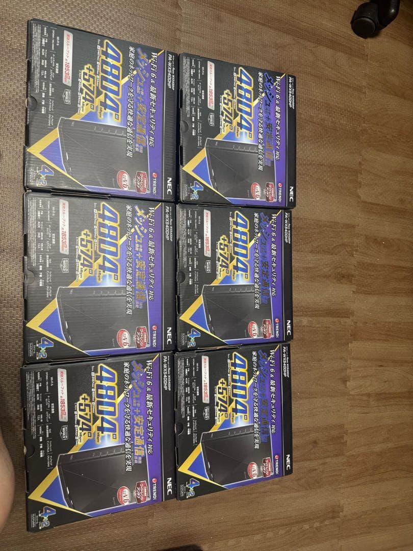 新品 6台セット NEC PA-WX5400HP Wi- Fi 6 ルーター