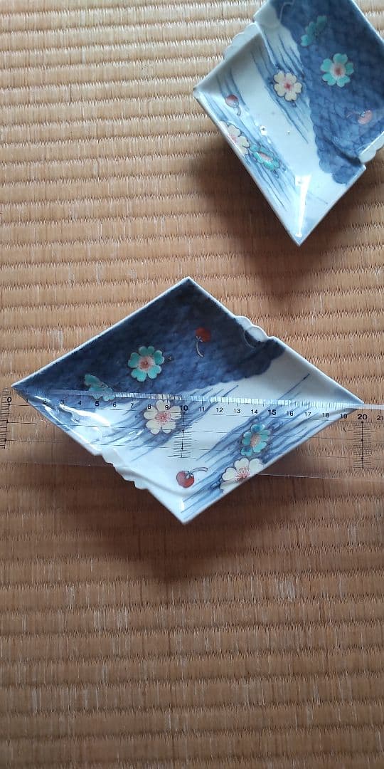 希少　幕末　鍋島　古伊万里　菱形刺し身皿5枚　骨董　アンティーク