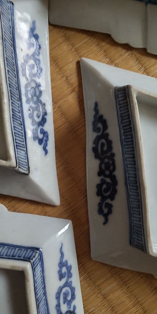 希少　幕末　鍋島　古伊万里　菱形刺し身皿5枚　骨董　アンティーク