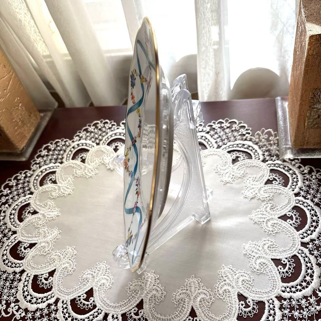 ヘレンド　フラワーリボン　プレート　サイン付き　皿　19センチ　お箱あり