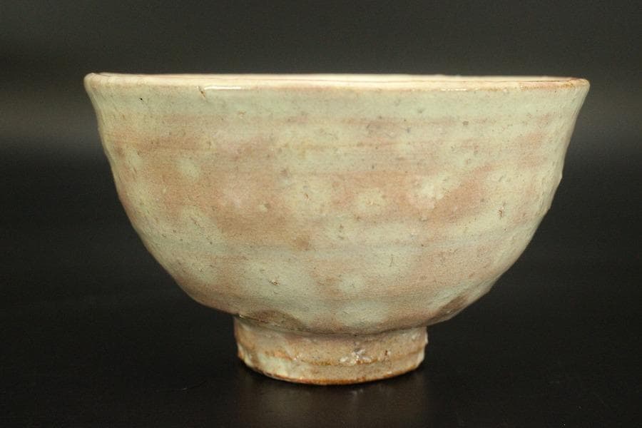 茶道具 萩茶碗 岡田裕 共布 木箱付(メ1383)