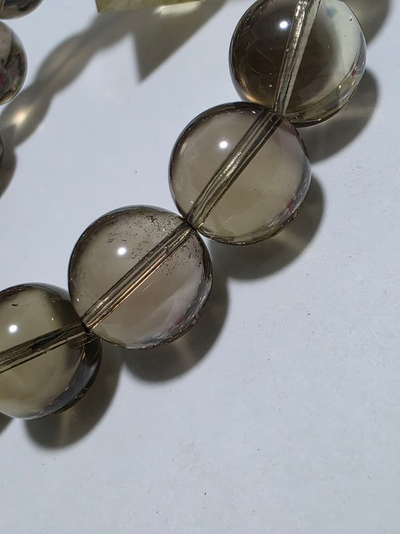 14ミリ　ゼウスクォーツ　スモーキーシトリン　魔晶ゼウス　ブレスレット