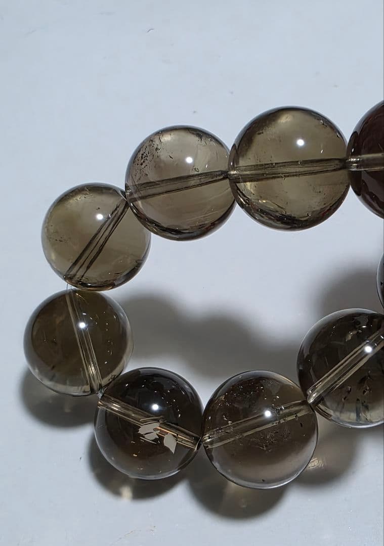 14ミリ　ゼウスクォーツ　スモーキーシトリン　魔晶ゼウス　ブレスレット