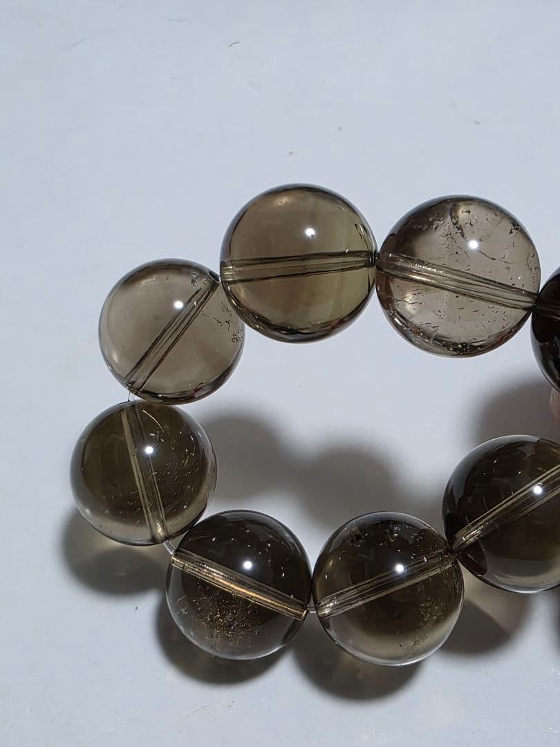 14ミリ　ゼウスクォーツ　スモーキーシトリン　魔晶ゼウス　ブレスレット