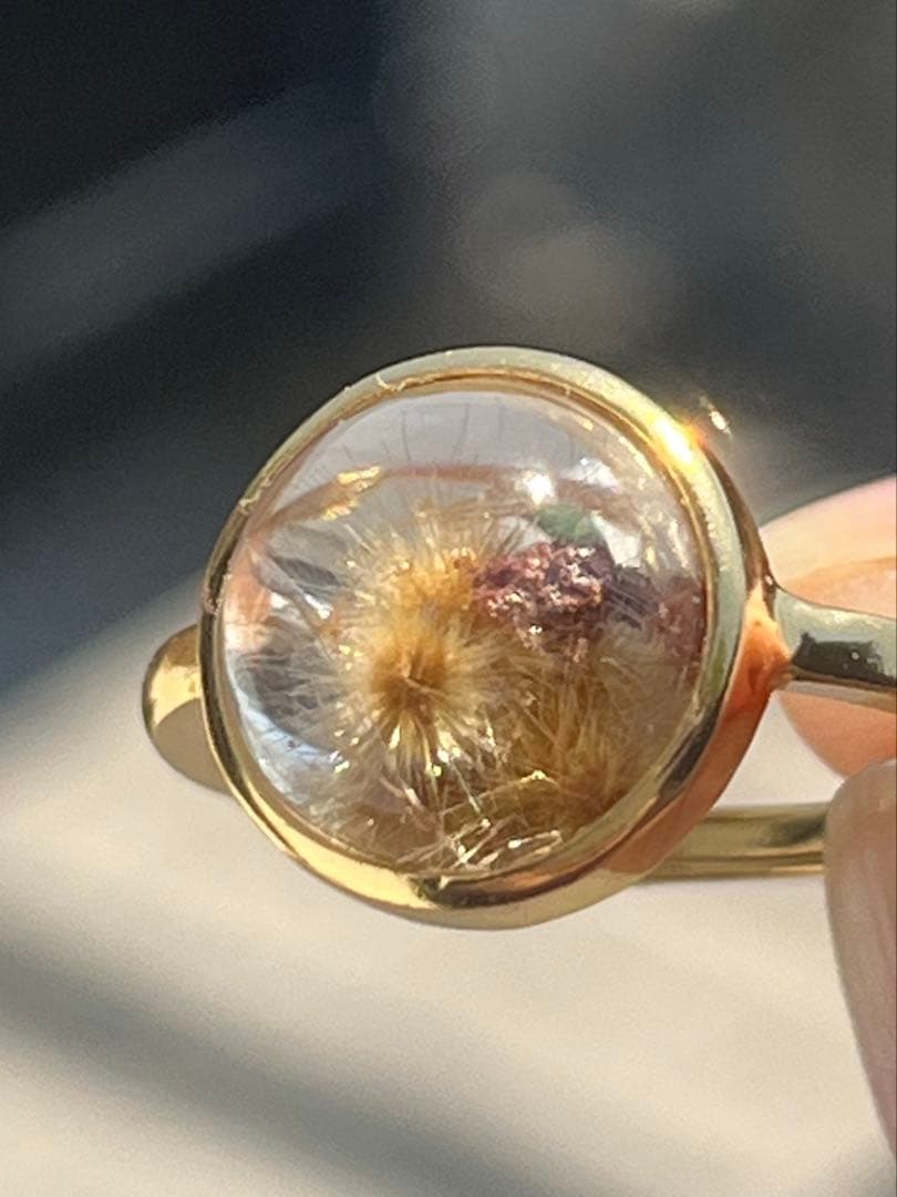 フラワールチルリングs925 k18gp