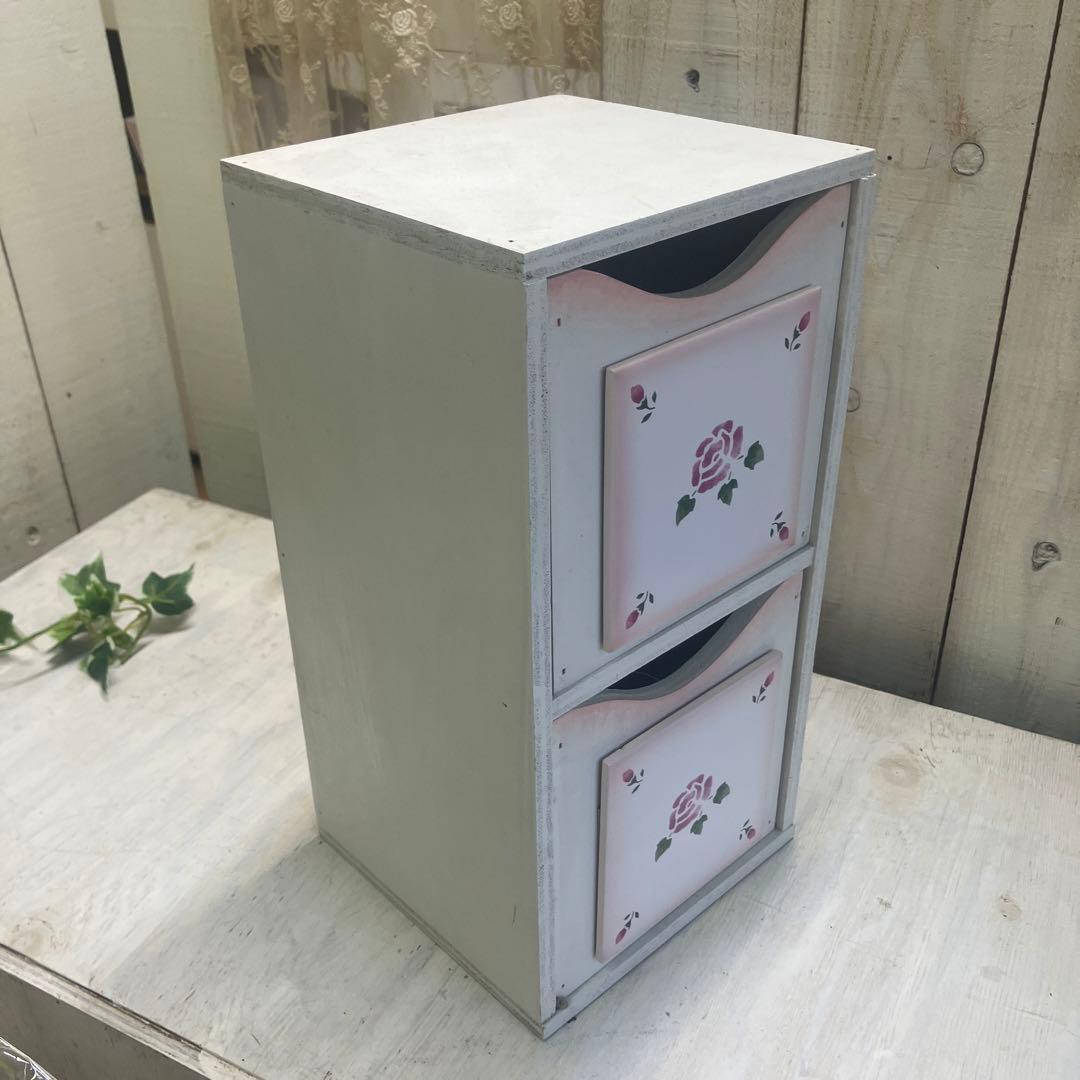 マニータイルのツインチェスト　卓上引き出し　キッチン収納　ディスプレイ棚