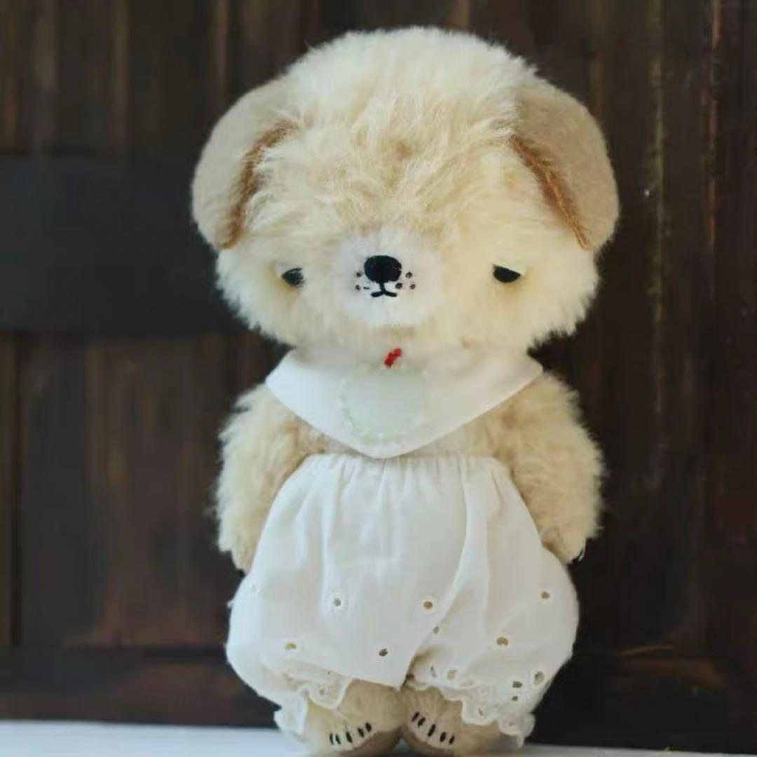 眠いんだワン アーティストベア 海外作家様 ハンドメイド ぬいぐるみ 犬