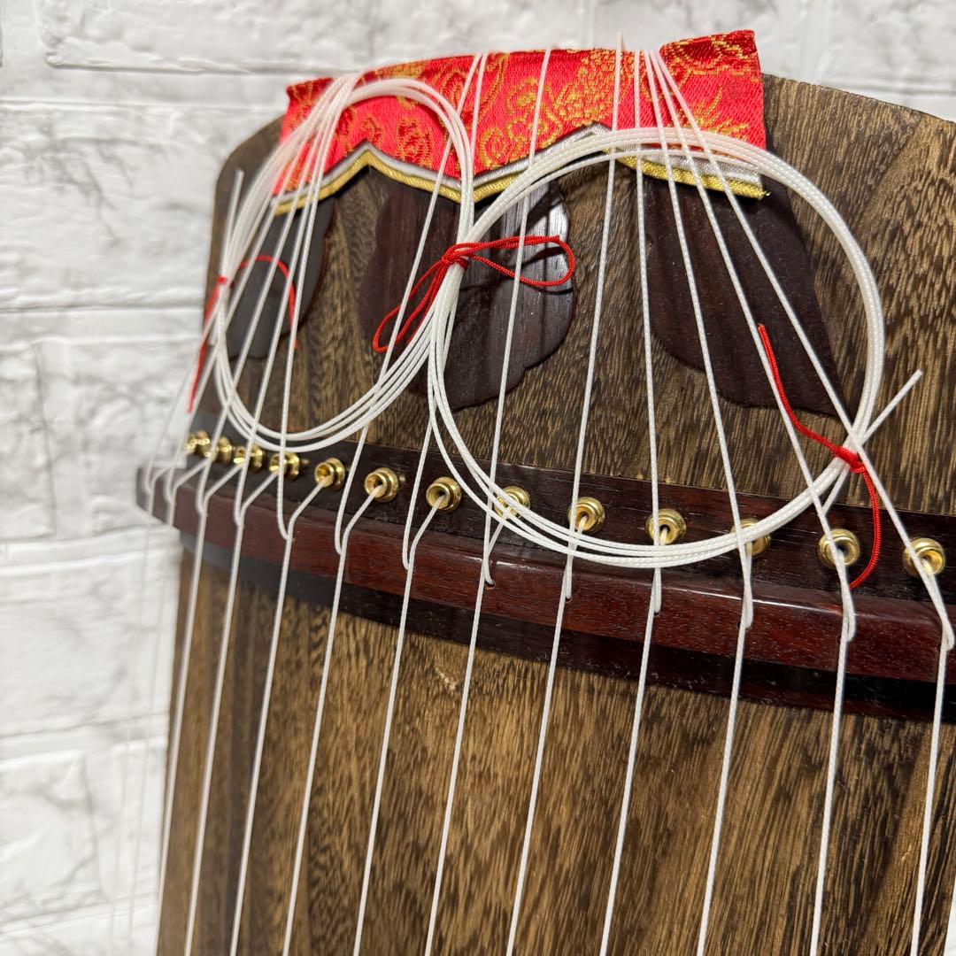 ③美品　ゼンオン 文化箏 上級 13弦 専用スタンド（立奏台）　短琴　柏葉