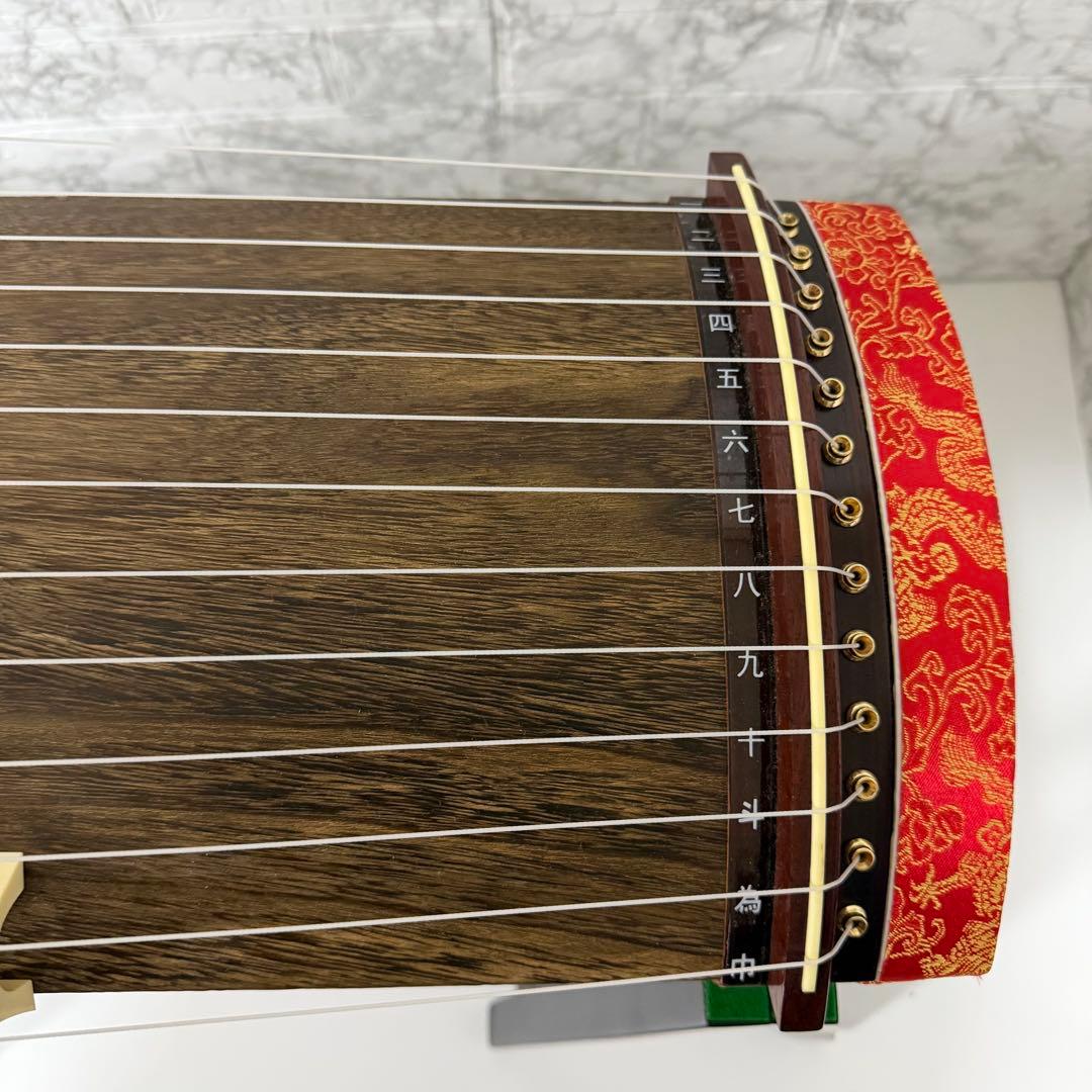 ③美品　ゼンオン 文化箏 上級 13弦 専用スタンド（立奏台）　短琴　柏葉