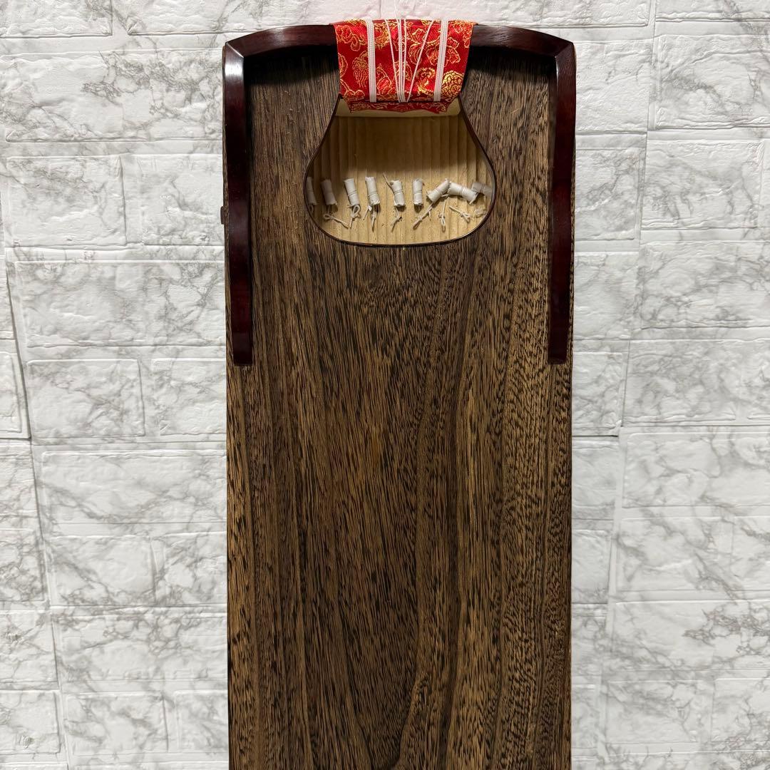 ③美品　ゼンオン 文化箏 上級 13弦 専用スタンド（立奏台）　短琴　柏葉