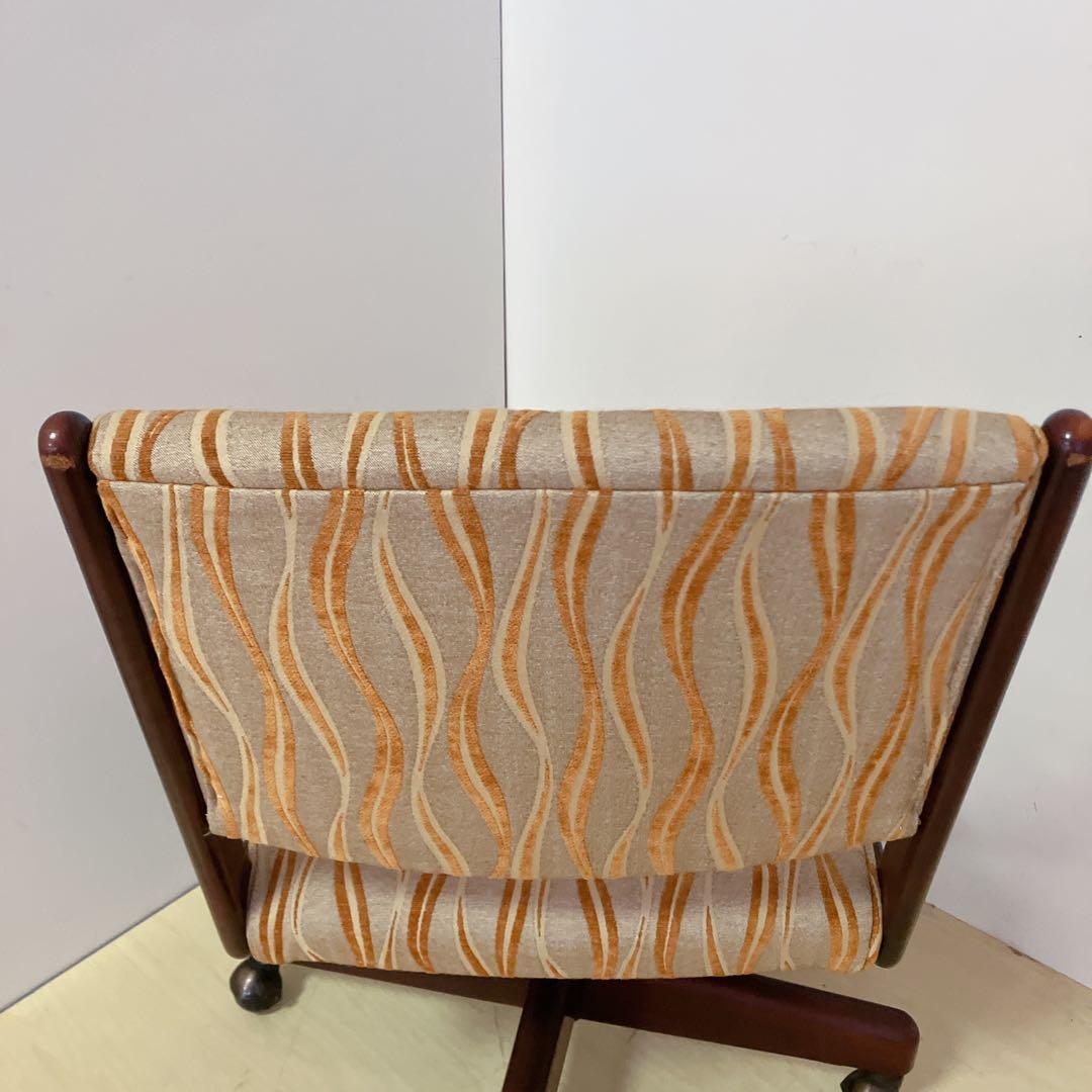 karimoku カリモク キャスター付き 回転チェア デスクチェア　レトロ