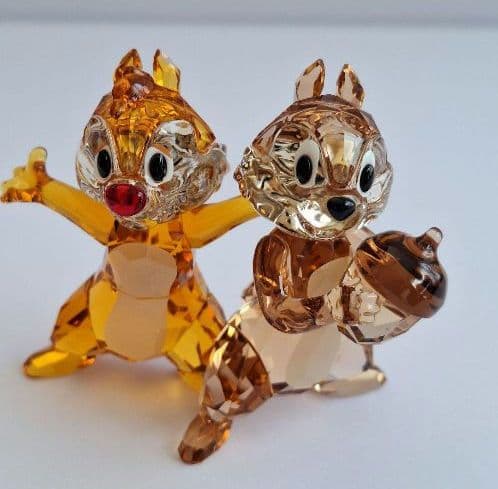 【極美品】SWAROVSKI スワロフスキーDisney チップとデール外箱なし