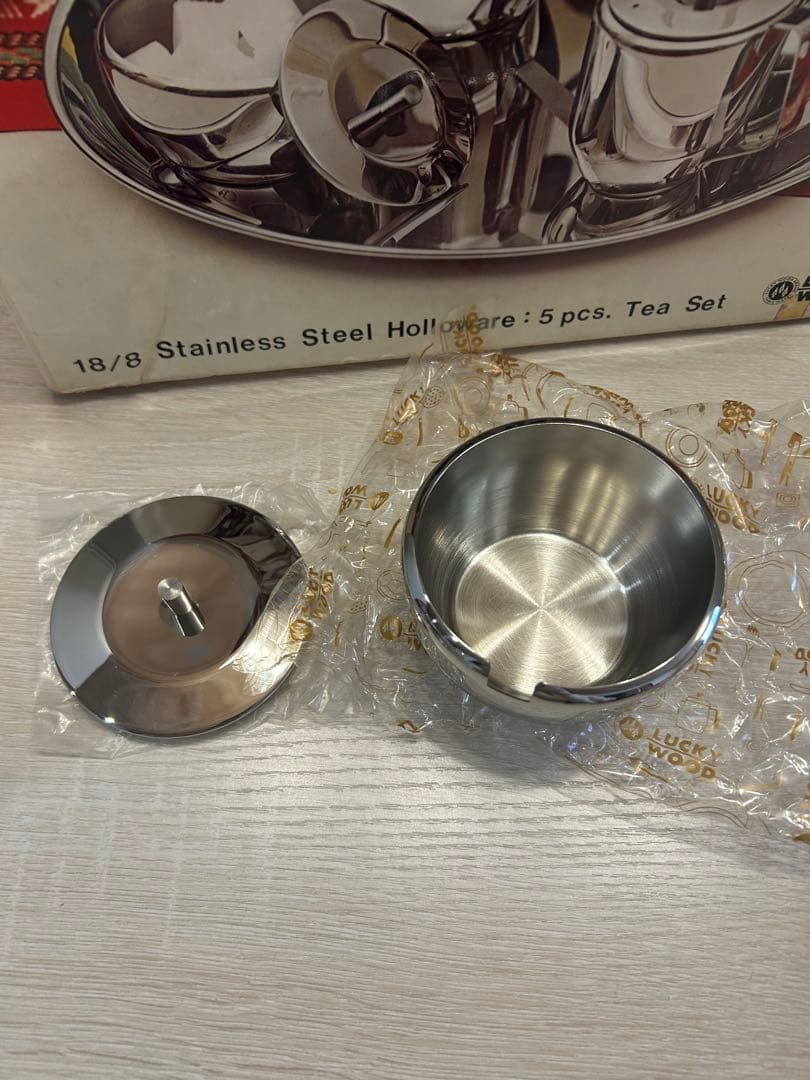 ラッキーウッド　エメラルド　ティーセット　5点