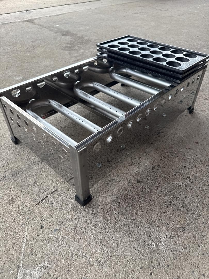 新品　業務用　たこ焼器　3連　大玉　18穴　プロパンガス　イベント　屋台⑴