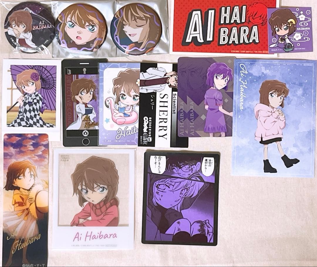 ［名探偵コナン］灰原哀 缶バッジ 30周年 特典 海外  ぱしゃこれ