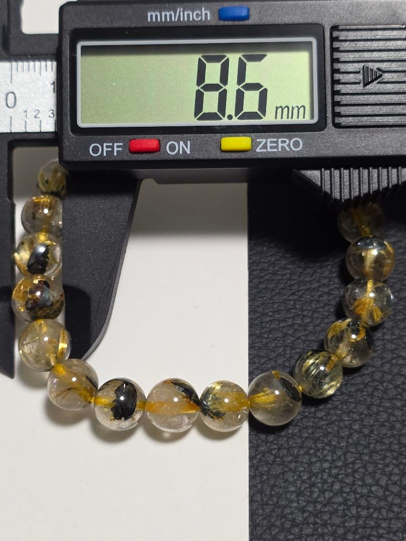 8.6㎜ 太陽放射タイチンルチルブレスレット