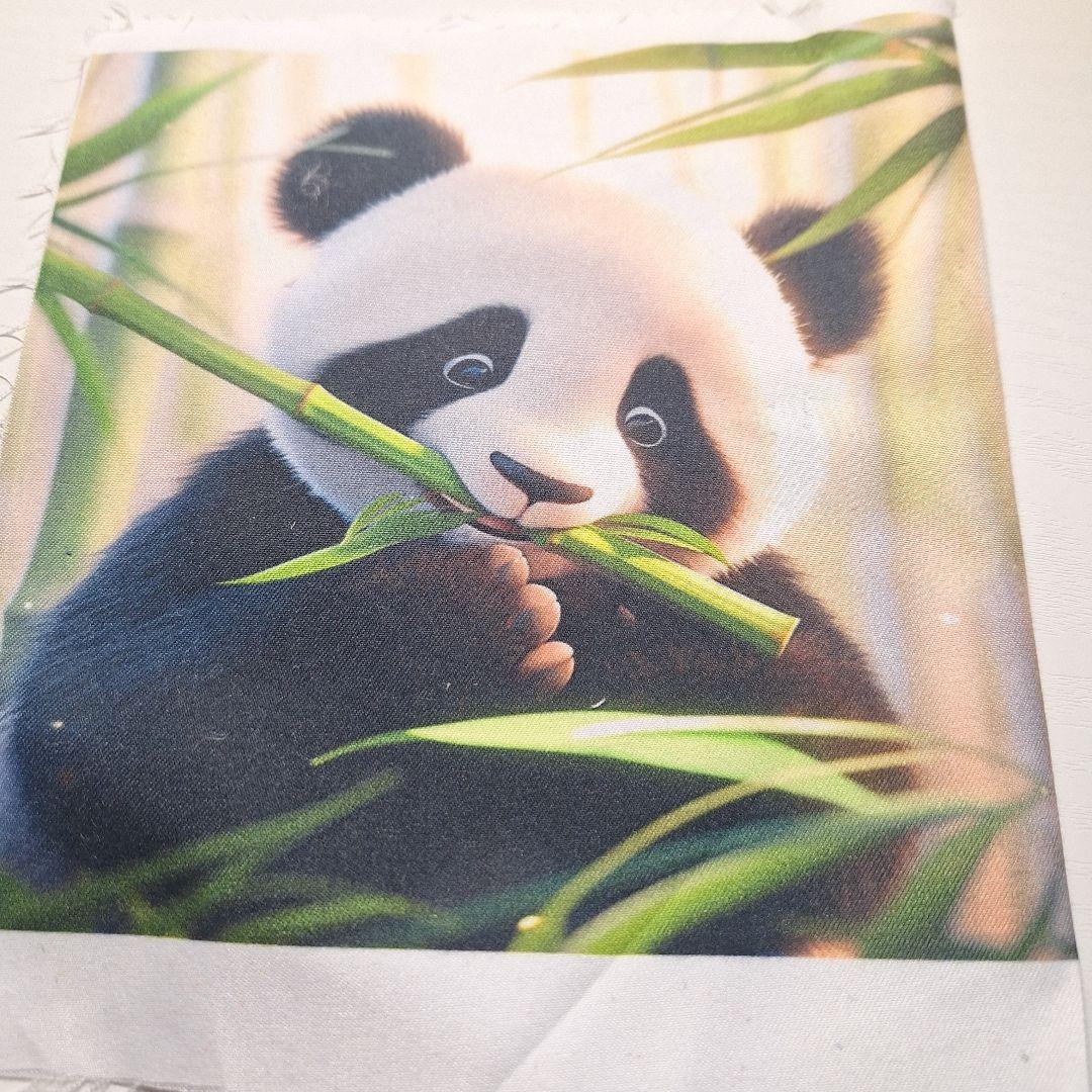 パンダパネル生地　ハンドメイド