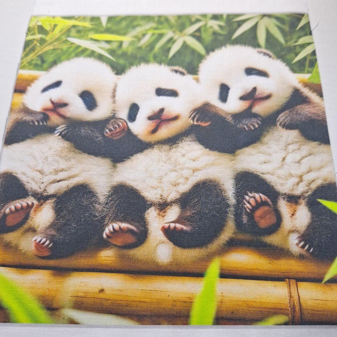 パンダパネル生地　ハンドメイド