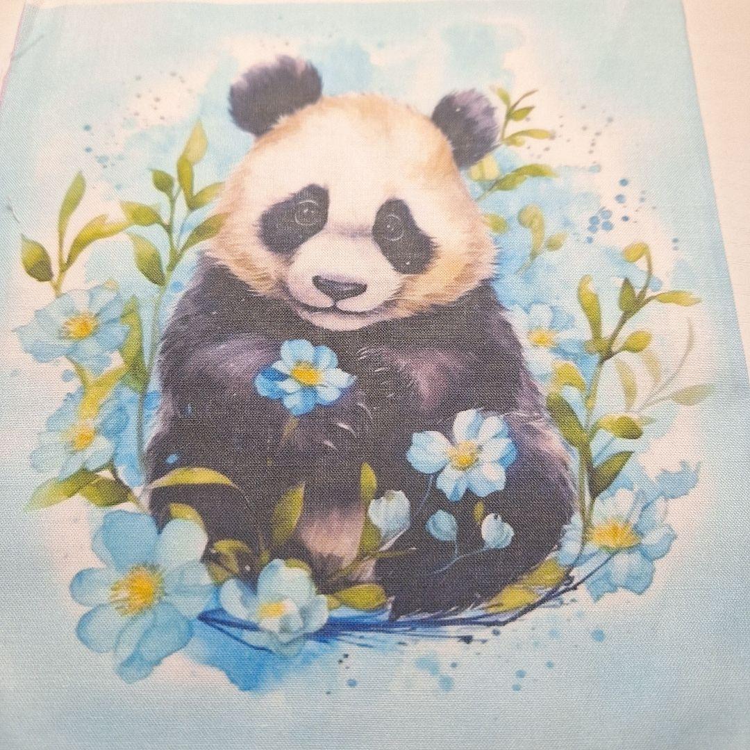 パンダパネル生地　ハンドメイド