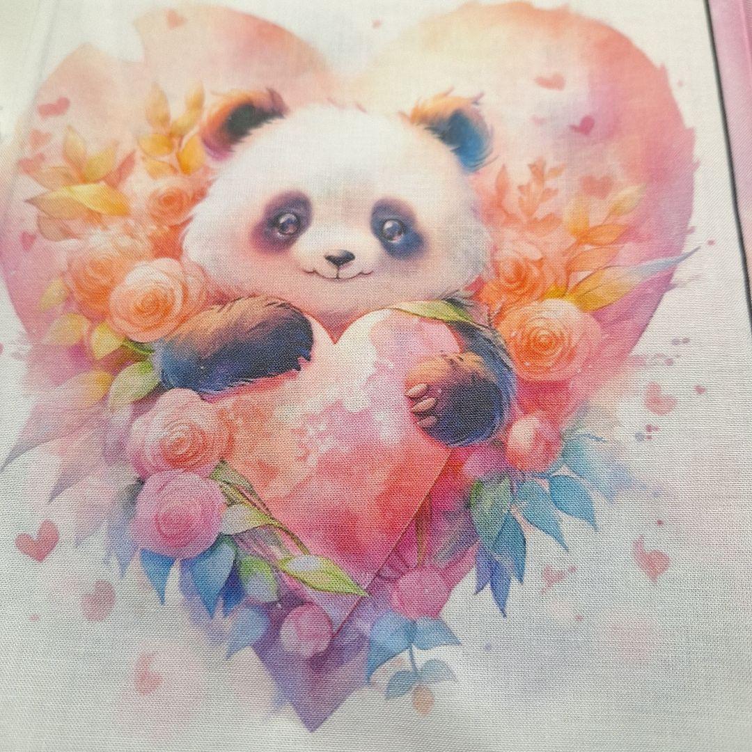 パンダパネル生地　ハンドメイド