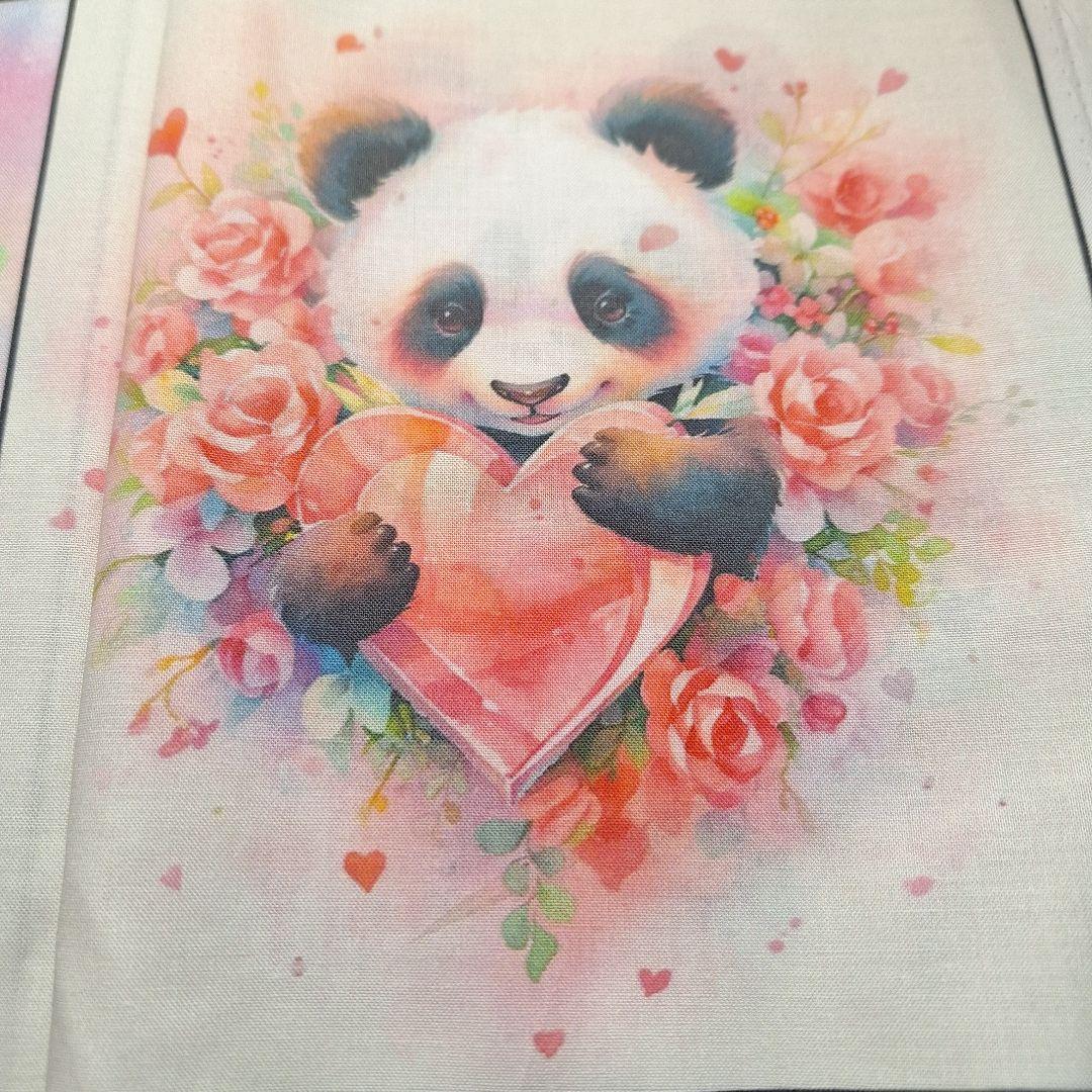 パンダパネル生地　ハンドメイド
