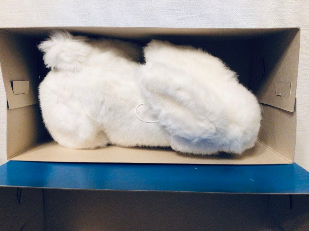 1970s 仏パリ老舗店購入 アンティーク 高貴 ぬいぐるみ 等身大 白うさぎ