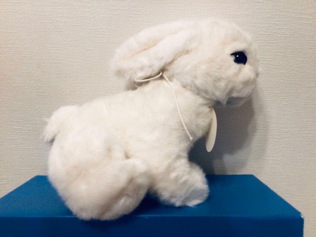 1970s 仏パリ老舗店購入 アンティーク 高貴 ぬいぐるみ 等身大 白うさぎ