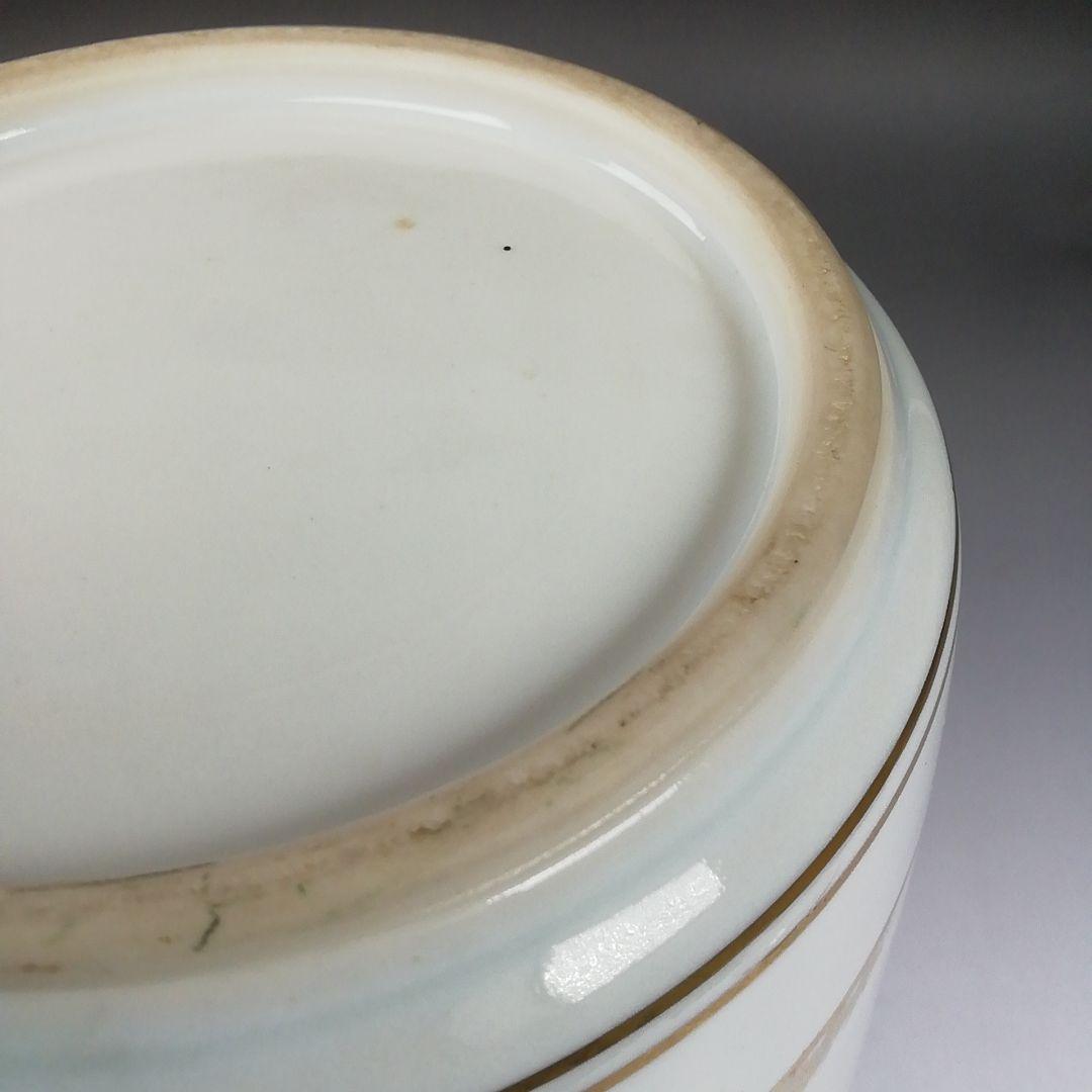 Ｗ２６３　水指　『色絵　草花文』『細水指』『手塚祥堂 造』　共箱　茶道具