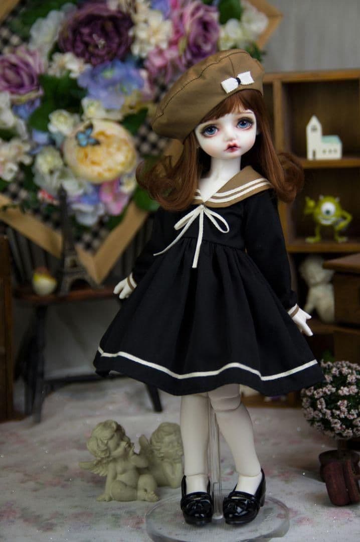 F03 bjd 1/3 ドール 衣装 セーラー服 球体関節人形 ハンドメイド