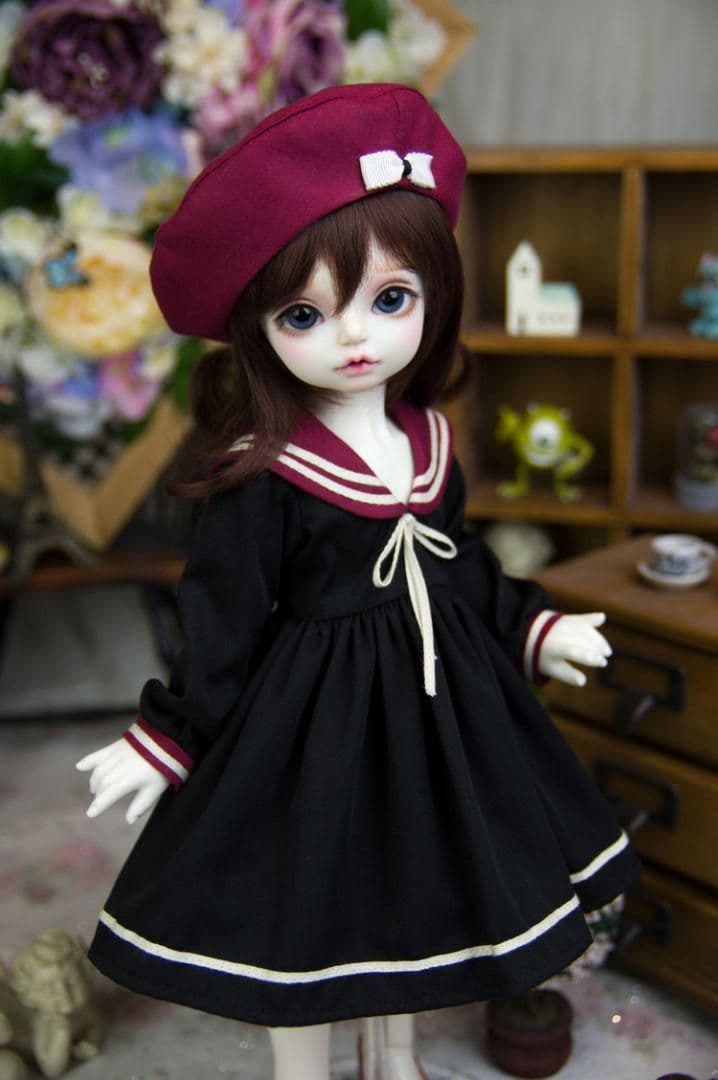 F03 bjd 1/3 ドール 衣装 セーラー服 球体関節人形 ハンドメイド