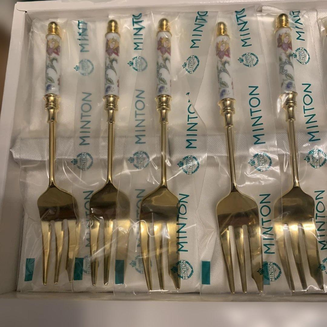 未使用品！豪華！ミントン　ハドンホール　ティースプーン&ケーキフォーク10ピース