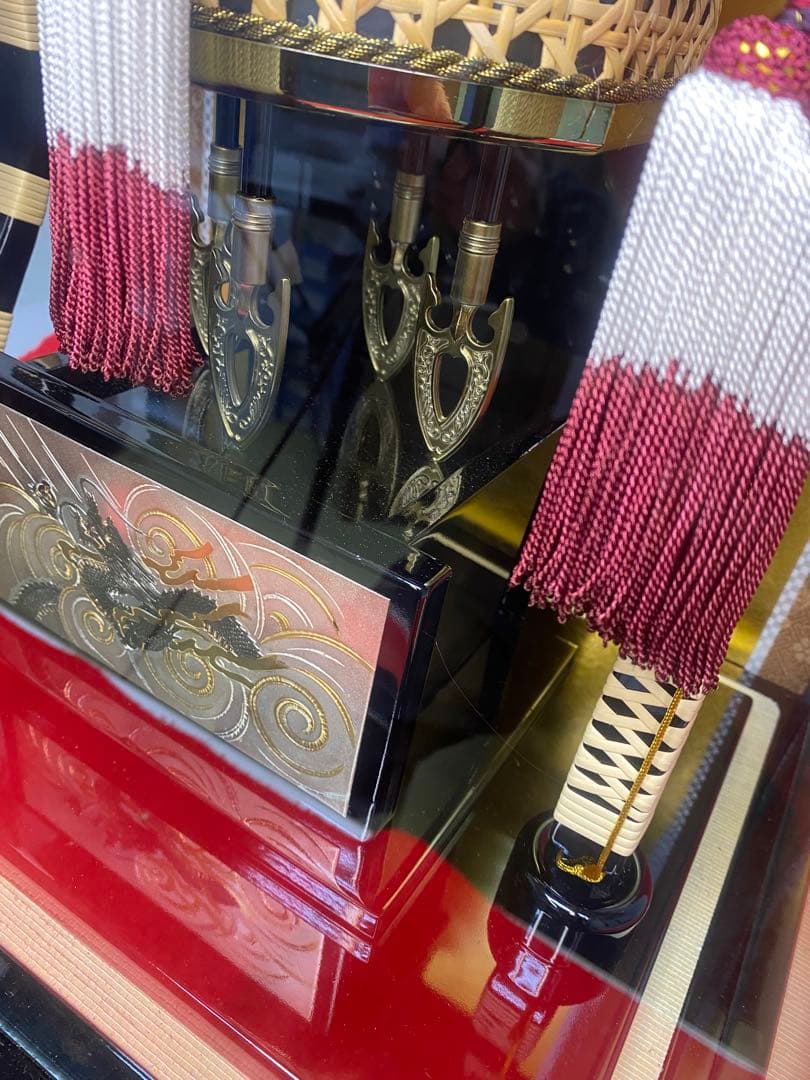 東京久月　破魔弓　ガラスケース１８号・間口約３7×奥行約２８×高さ約６５㎝