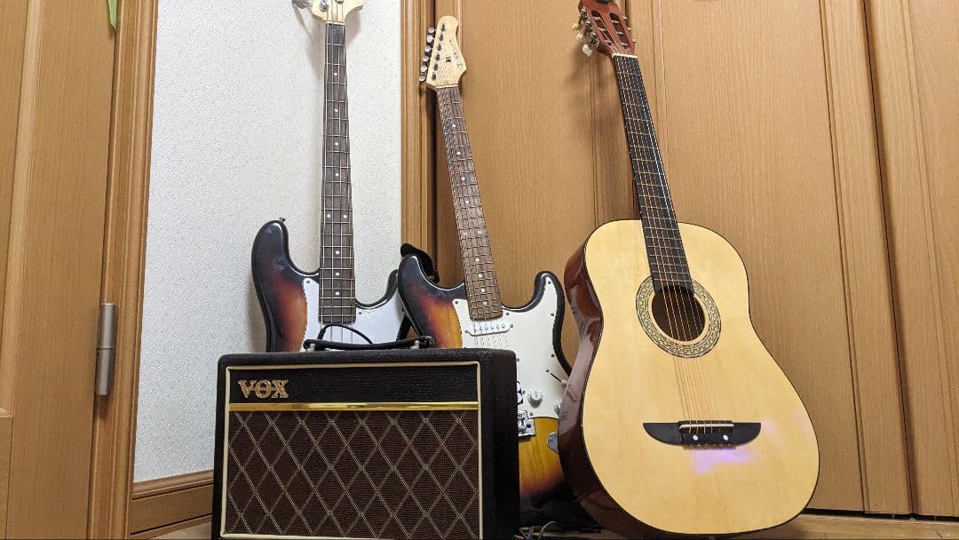 エレキギター ・フォーク・ベース VOXアンプ まとめ売り 4点セット