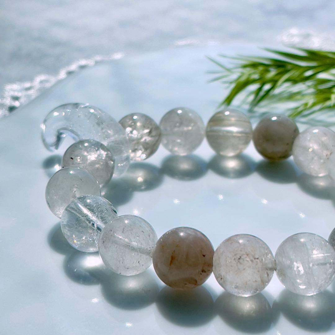 ガネッシュヒマール産水晶勾玉&ヒマラヤクォーツブレス