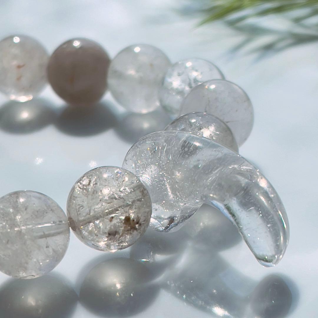 ガネッシュヒマール産水晶勾玉&ヒマラヤクォーツブレス