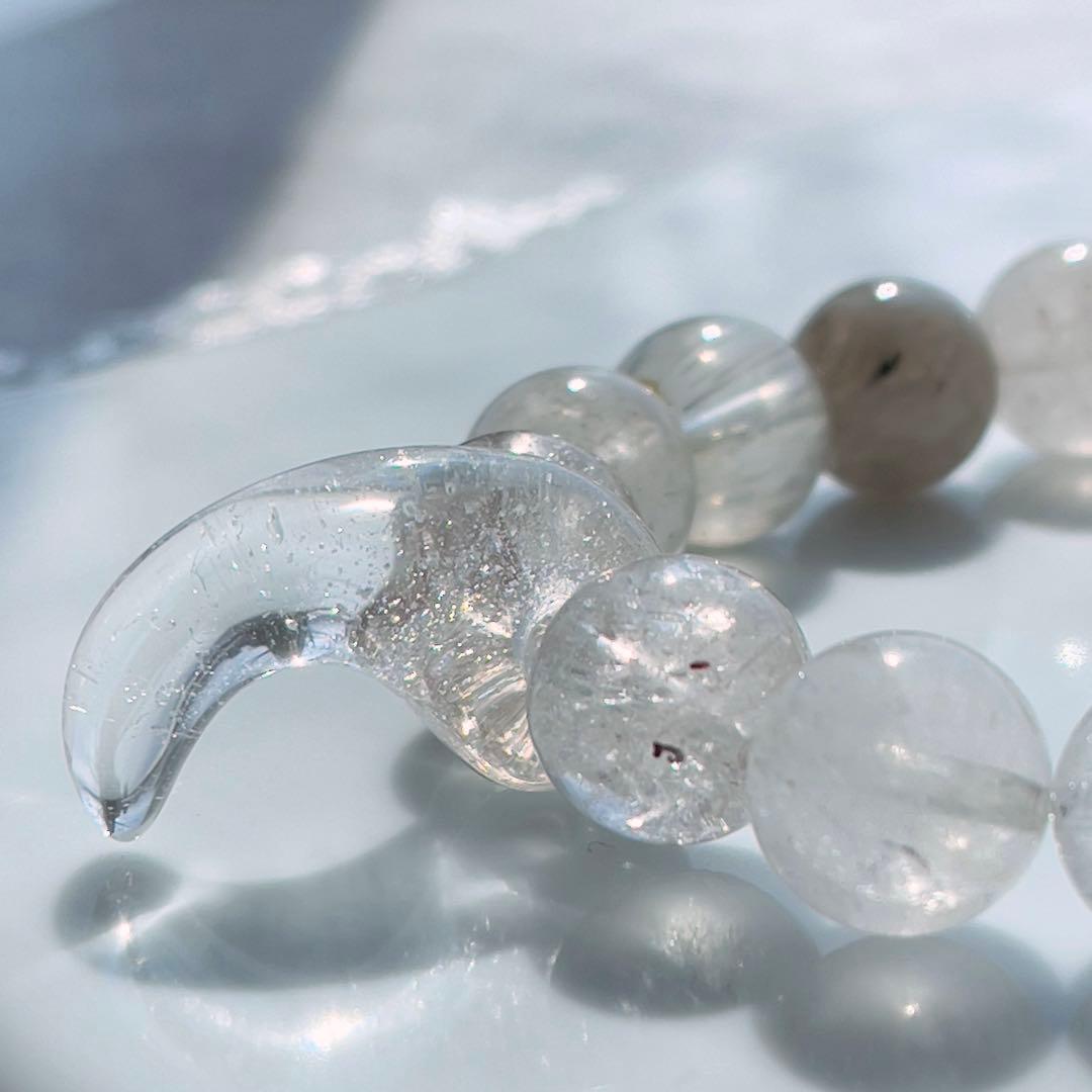 ガネッシュヒマール産水晶勾玉&ヒマラヤクォーツブレス