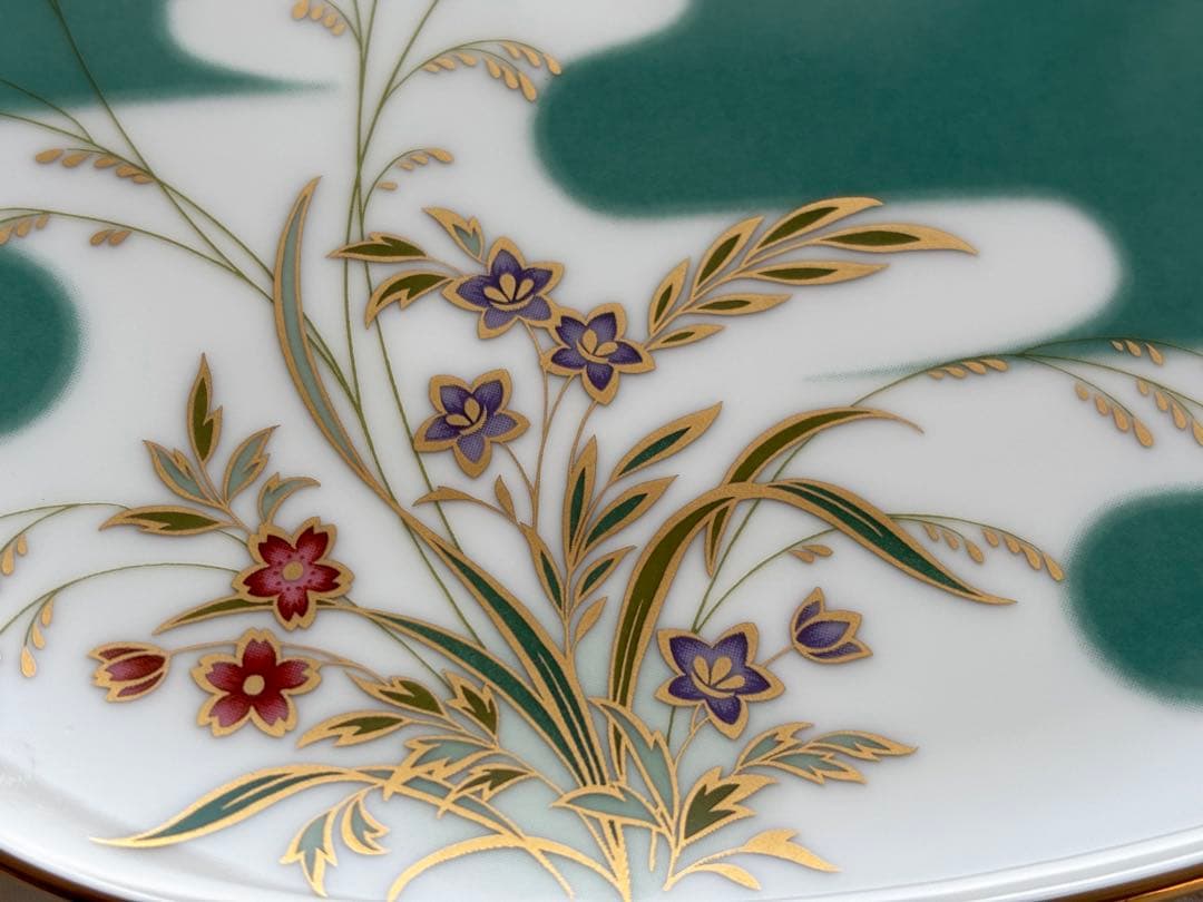 ノリタケ　ハナリンス大型プレートと取り皿5枚