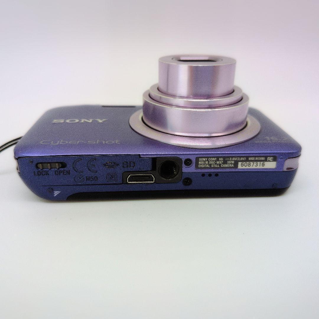 SONY Cyber-shot DSC-WX7 パープル デジカメ 動作確認済み