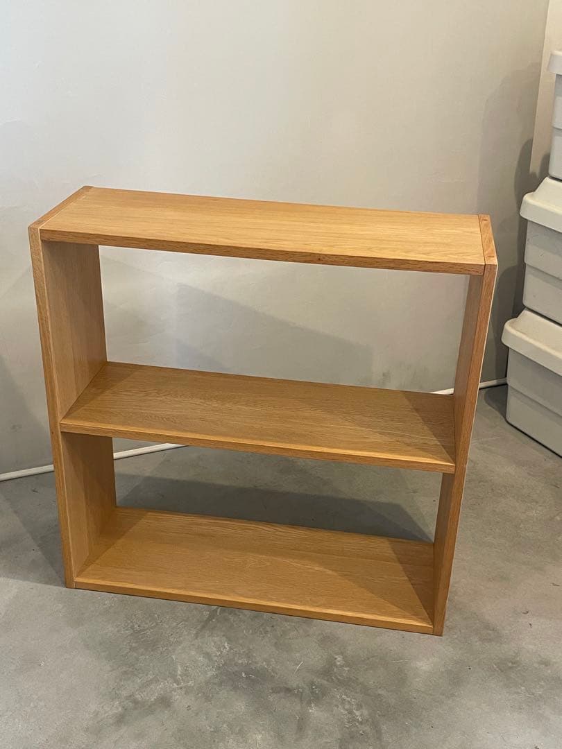 無印良品 スタッキングシェルフ 2段 ワイド オーク材 MUJI 本棚