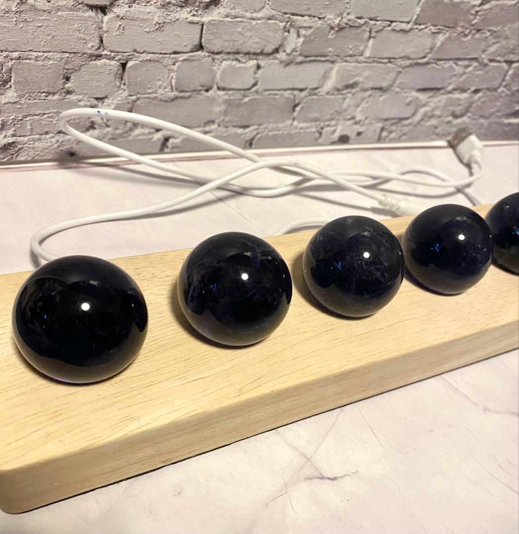 フローライト 7個セット（光る台座付き）