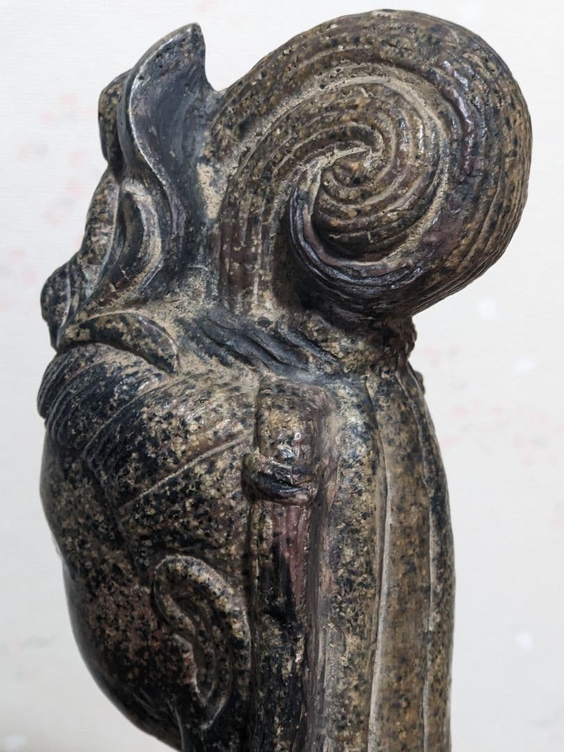 ♦観音菩薩立像 仏教美術 仏像 苦難厄除け 飾り 古美術骨董品 彫りの良い作品