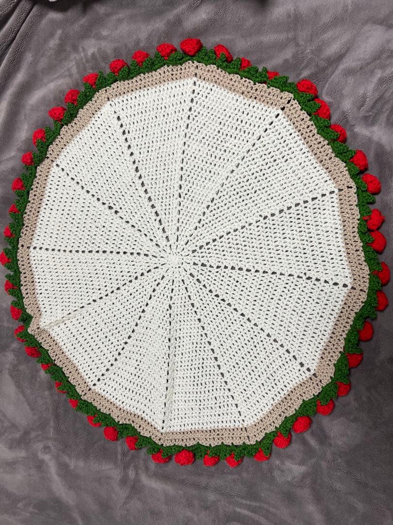 花束ブランケット　ブーケブランケット　ハンドメイド　バラ　直径約88cm