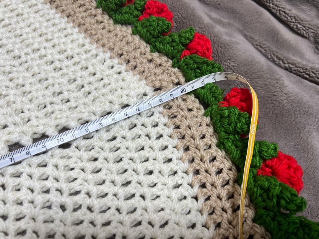 花束ブランケット　ブーケブランケット　ハンドメイド　バラ　直径約88cm